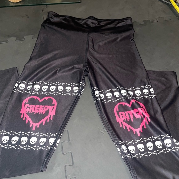 NWT Too Fast Creepy Lil B*tch High Waist Leggings Size XL - Picture 7 of 10